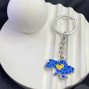 Брелок Україна, жовте серце