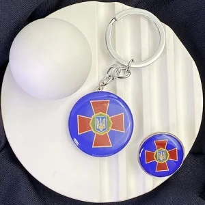 Набір значок+брелок коло НГУ