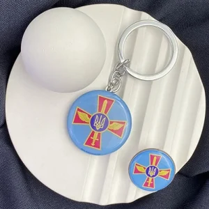 Набір значок+брелок коло ПС