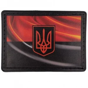 Нашивка прапор УПА з гербом