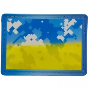 Шеврон прапор України піксельний