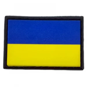 Нарукавний знак прапор України чорний 30*45 мм