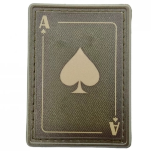 Шеврон Пиковый туз олива