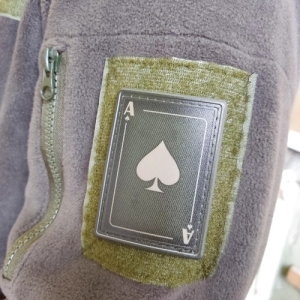 Шеврон Пиковый туз олива