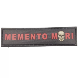Шеврон Memento mori 2*8 см