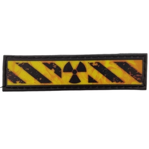 Шеврон Осторожно радиация 2*8 см