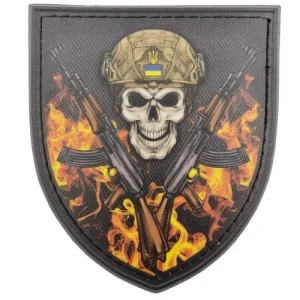 Шеврон Череп в огне