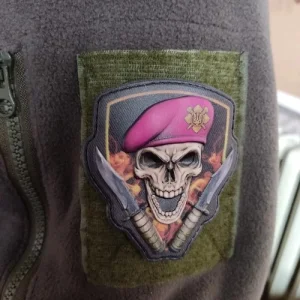 Шеврон Череп в береті Окремий полк Президента України об'ємний