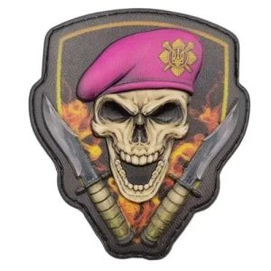 Шеврон Череп в береті Окремий полк Президента України об'ємний