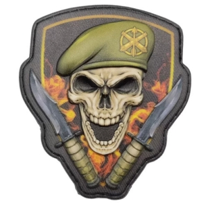 Шеврон Череп в берете Зенитно-ракетные войска воздушных сил объемный