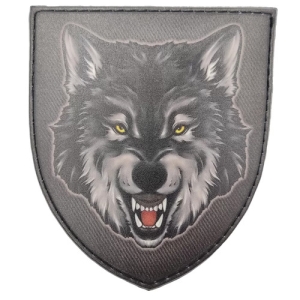 Шеврон Волк черный