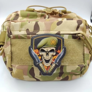 Шеврон Череп в берете Сухопутные войска объемный