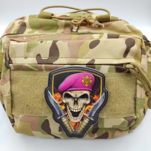 Шеврон Череп в берете Отдельный полк Президента Украины объемен