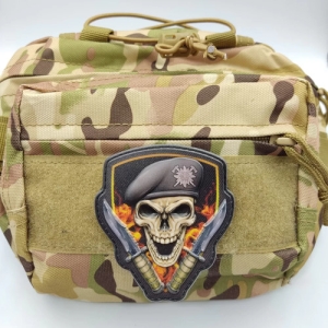 Шеврон Череп в берете Горная пехота объемная