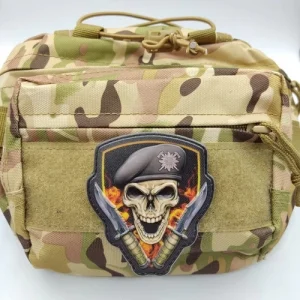 Шеврон Череп в береті Гірська піхота об'ємний