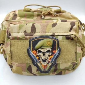 Шеврон Череп в берете Зенитно-ракетные войска воздушных сил объемный