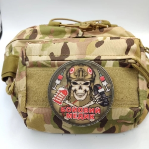 Шеврон боевой медик мультикам круглый