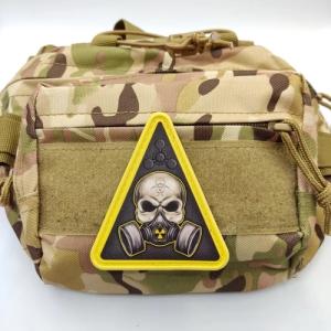 Шеврон Знак химического оружия с черепом