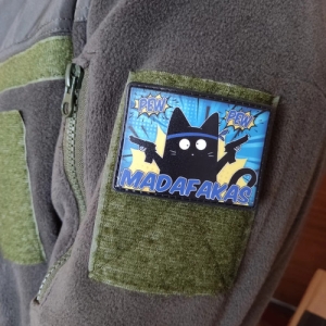 Шеврон Pew Pew Madafakas удивлен синий