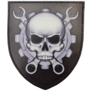 Шеврон череп с ключами