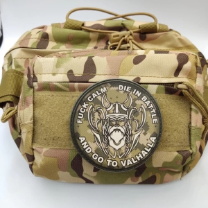 Шеврон Fuck calm die in battle and go to valhalla пиксель
