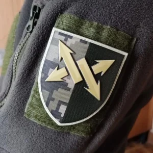 Шеврон ЗСУ 347 інформаційно-комунікаційний вузол ДШВ піксель