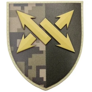 Шеврон ЗСУ 347 інформаційно-комунікаційний вузол ДШВ піксель