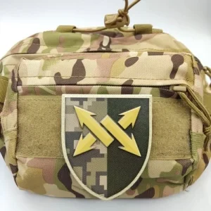 Шеврон ЗСУ 347 інформаційно-комунікаційний вузол ДШВ піксель