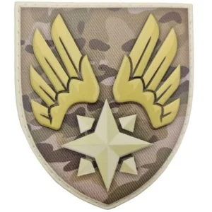 Шеврон ЗСУ А1977 зірка з крилами мультикам