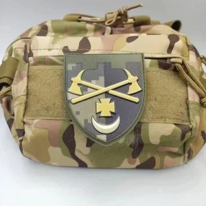 Шеврон ЗСУ ТРО А4780 2 сокири хрест і місяць піксель