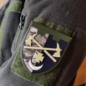 Шеврон ВСУ ТРО А4780 2 топора крест и луна мультикам