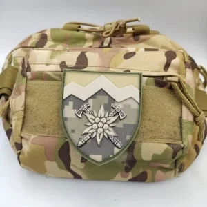 Шеврон ЗСУ 10 окрема гірсько-штурмова бригада ОК Захід піксель