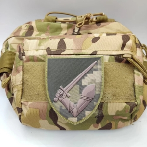 Шеврон рука с мечом 117 ОМБр пиксель