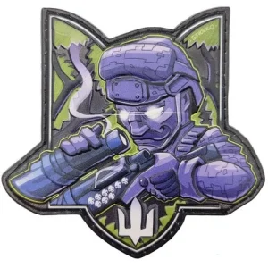 Шеврон серії Тризуб Один постріл