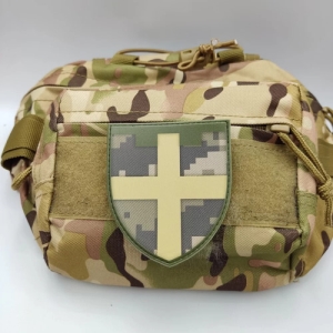 Нашивка ТрО 115 бригади ЗСУ Житомир піксель