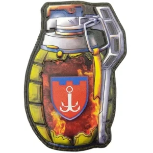 Шеврон граната ТрО 122 бригади ЗСУ Одеса