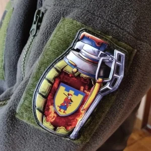 Шеврон граната ТрО 110 бригади ЗСУ Запоріжжя