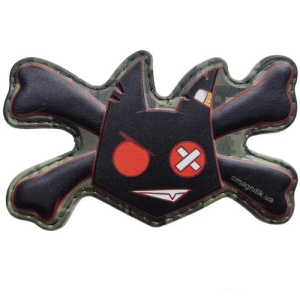 Шеврон Чортеня з кістками чорний