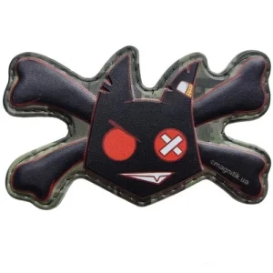 Шеврон Чортеня з кістками чорний