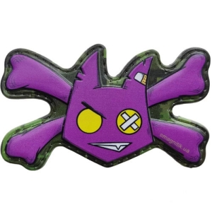 Шеврон Чертенок с костями фиолетовый