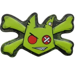 Шеврон Чертенок с костями салатовый