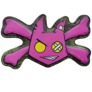 Шеврон Чортеня з кістками бузковий