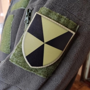 Шеврон ЗСУ 74 окремий полк РХБЗ сухопутних військ олива