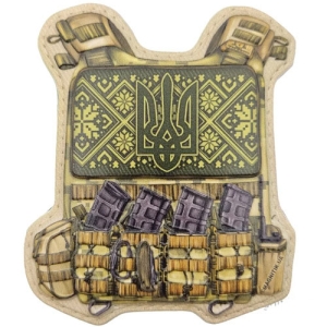 Шеврон Броник трезуб с вышивкой