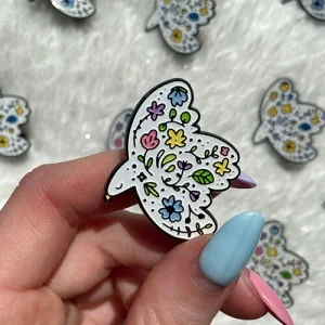 Значок Пташка квіти кольорові