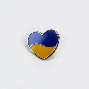 Пін на одяг Велике серце хвиля