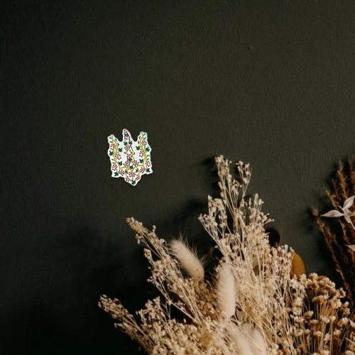 Значок Тризуб з калиною