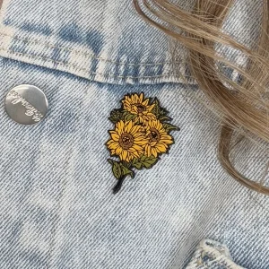 Значок Букет подсолнечников