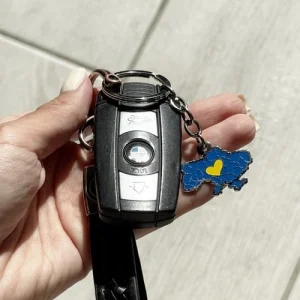 Брелок Украина, желтое сердце