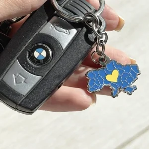 Брелок Україна, жовте серце